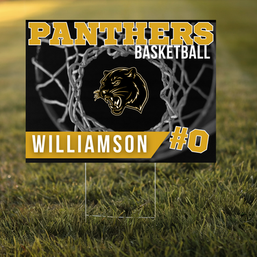 Okemah Panthers Basketball Yard Sign